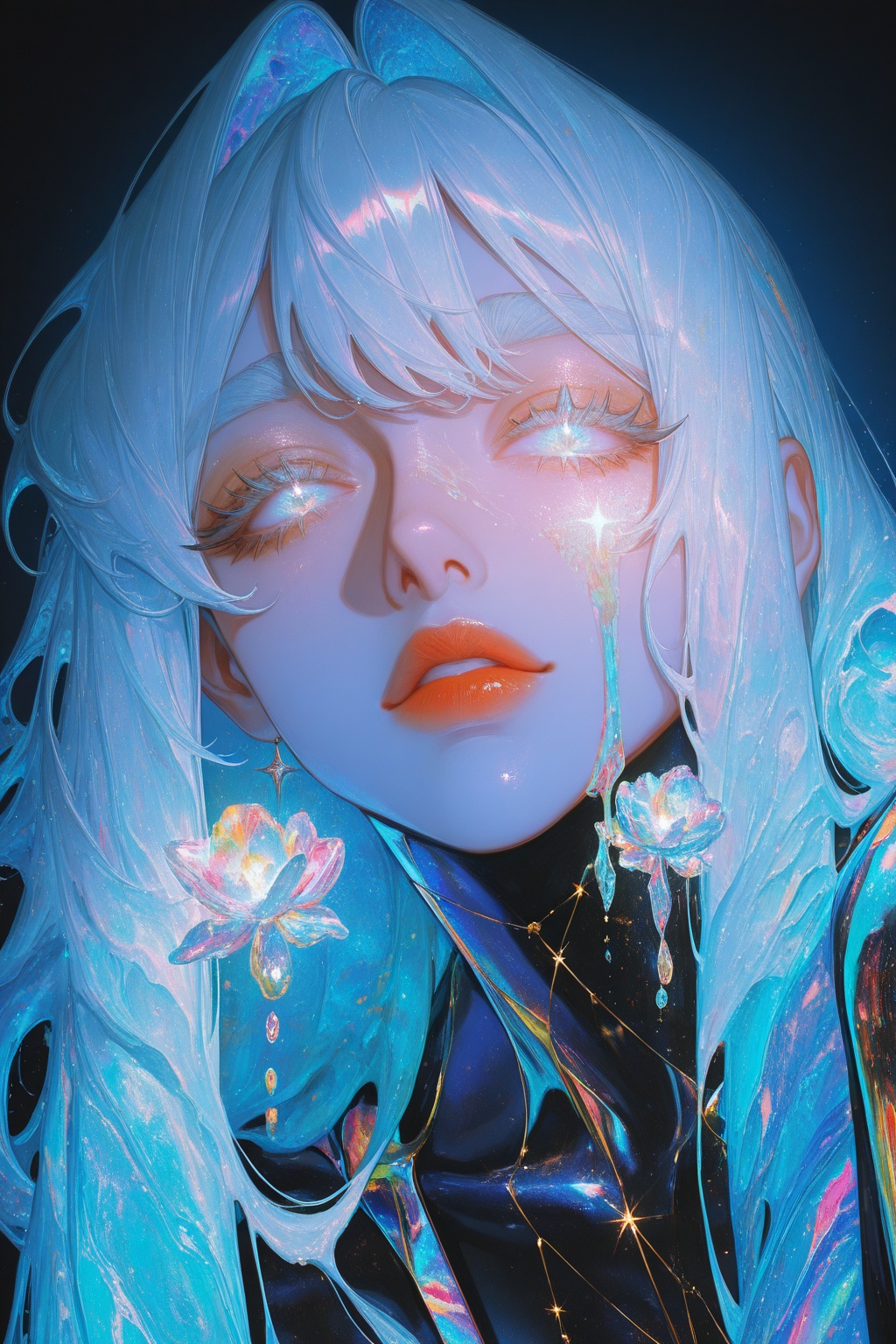 shiny skin,  shiny,  dynamic angle on Tensor.Art