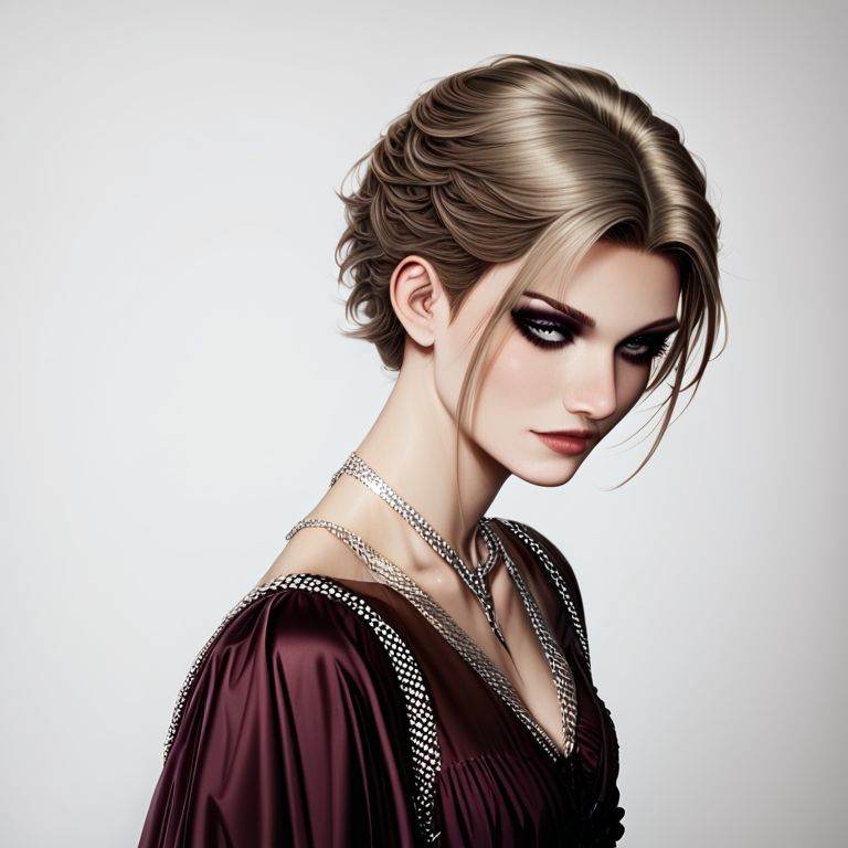 Fashion photography of a supermodel,  he is dressed in a lovely fashion outfit,  It is Maroon on Tensor.Art