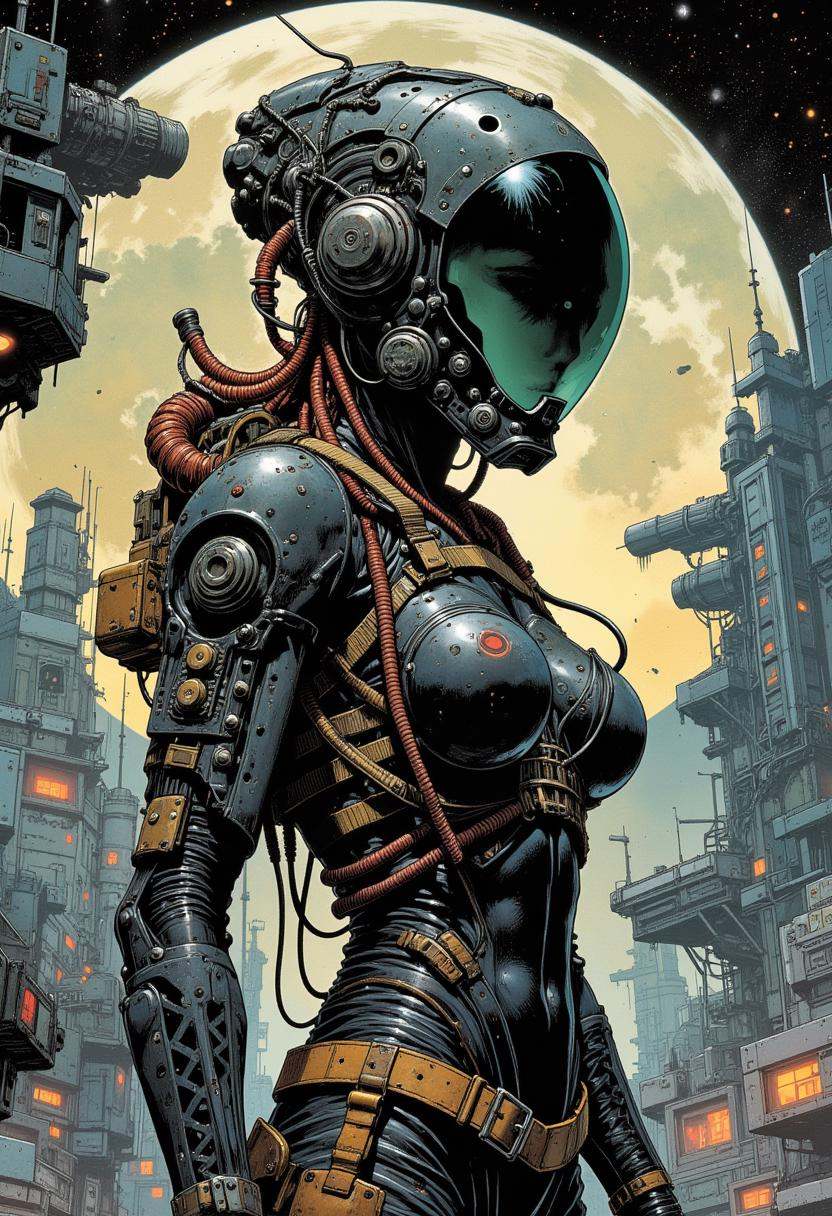 Comix book style,  biomechanical cyberpunk masterpiece,  best quality on Tensor.Art