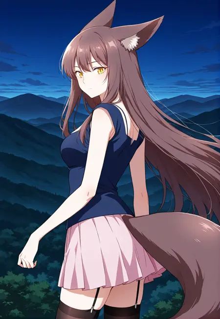 1 girl,  solo,  brown hair on Tensor.Art