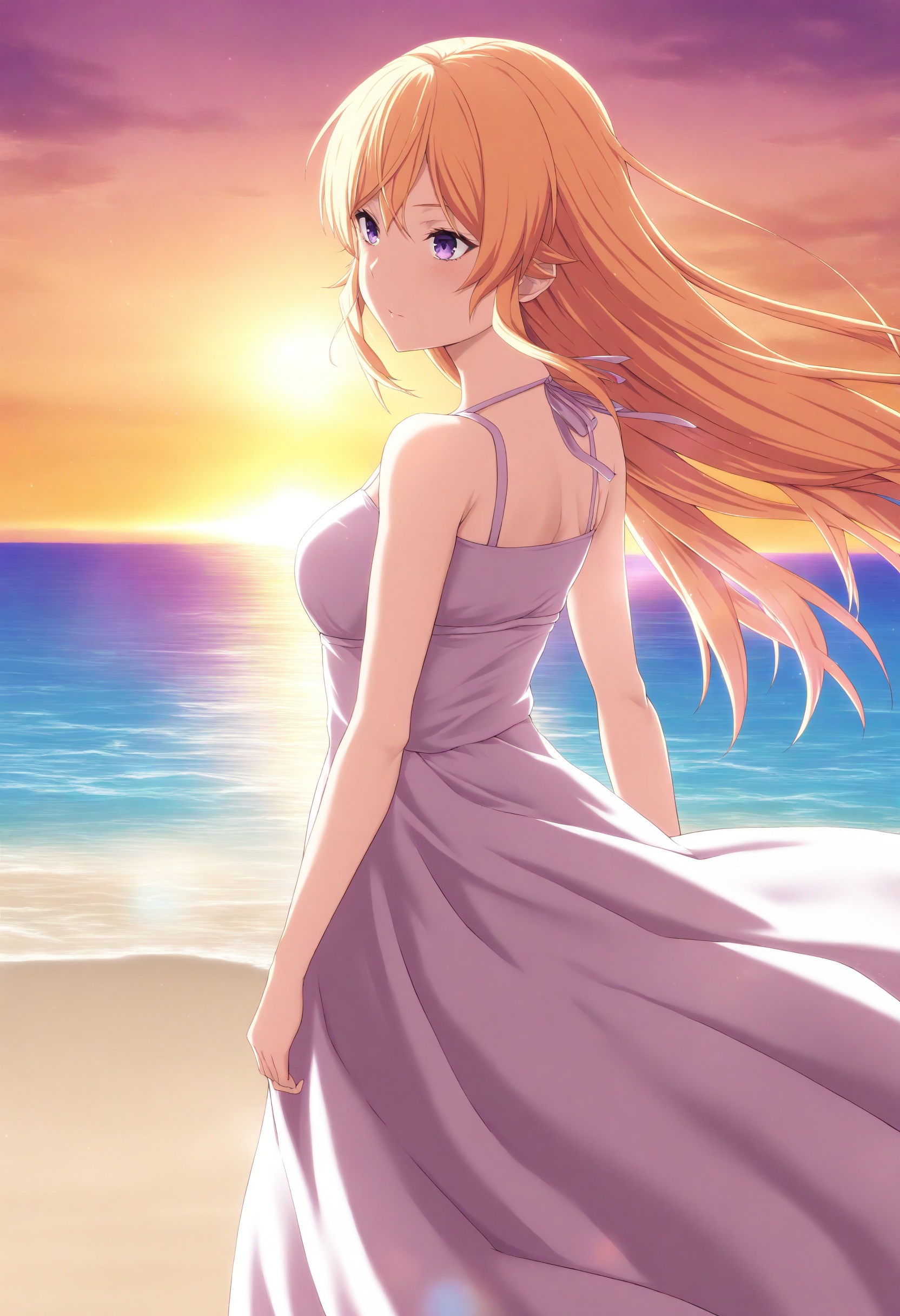 sysdeep_erina,  blonde hair,  purple eyes on Tensor.Art