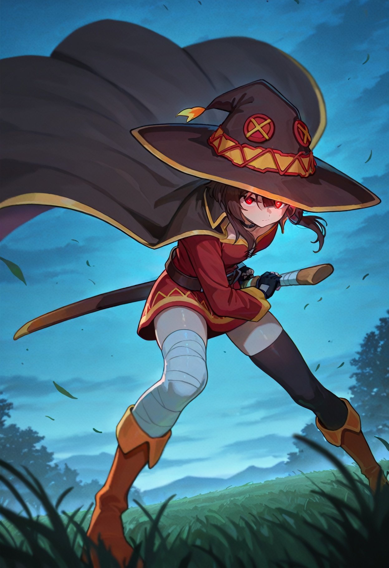 1girl,  megumin,  red eyes on Tensor.Art