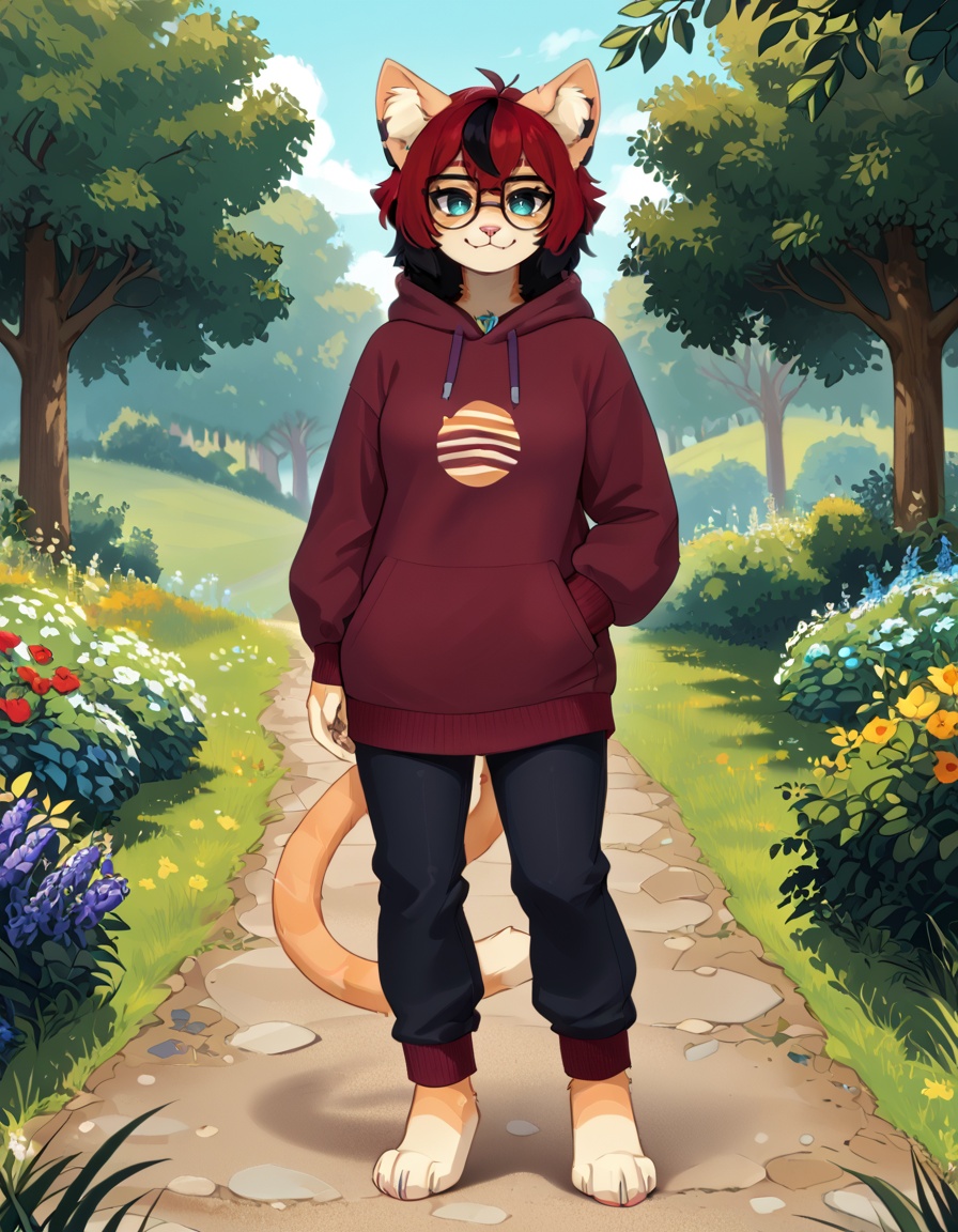 outdoors,  full body,  smile on Tensor.Art