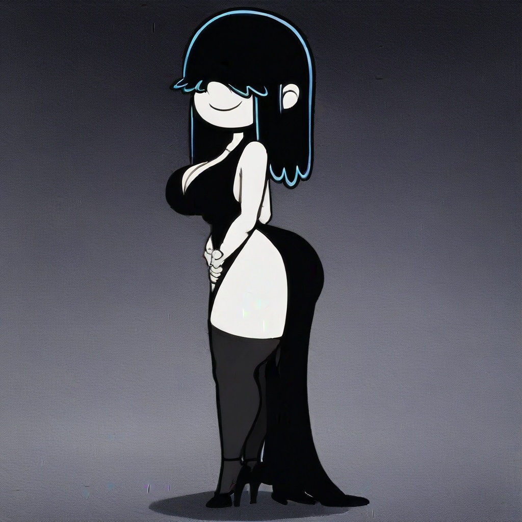 Lucy Loud,  long hair,  black hair on Tensor.Art