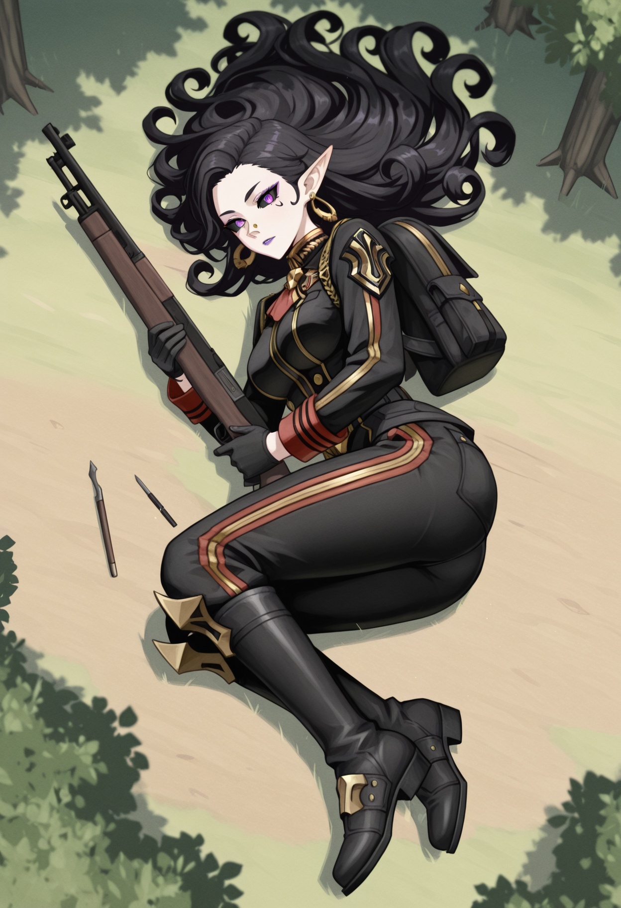 solo,  1girl,  pointed ears on Tensor.Art