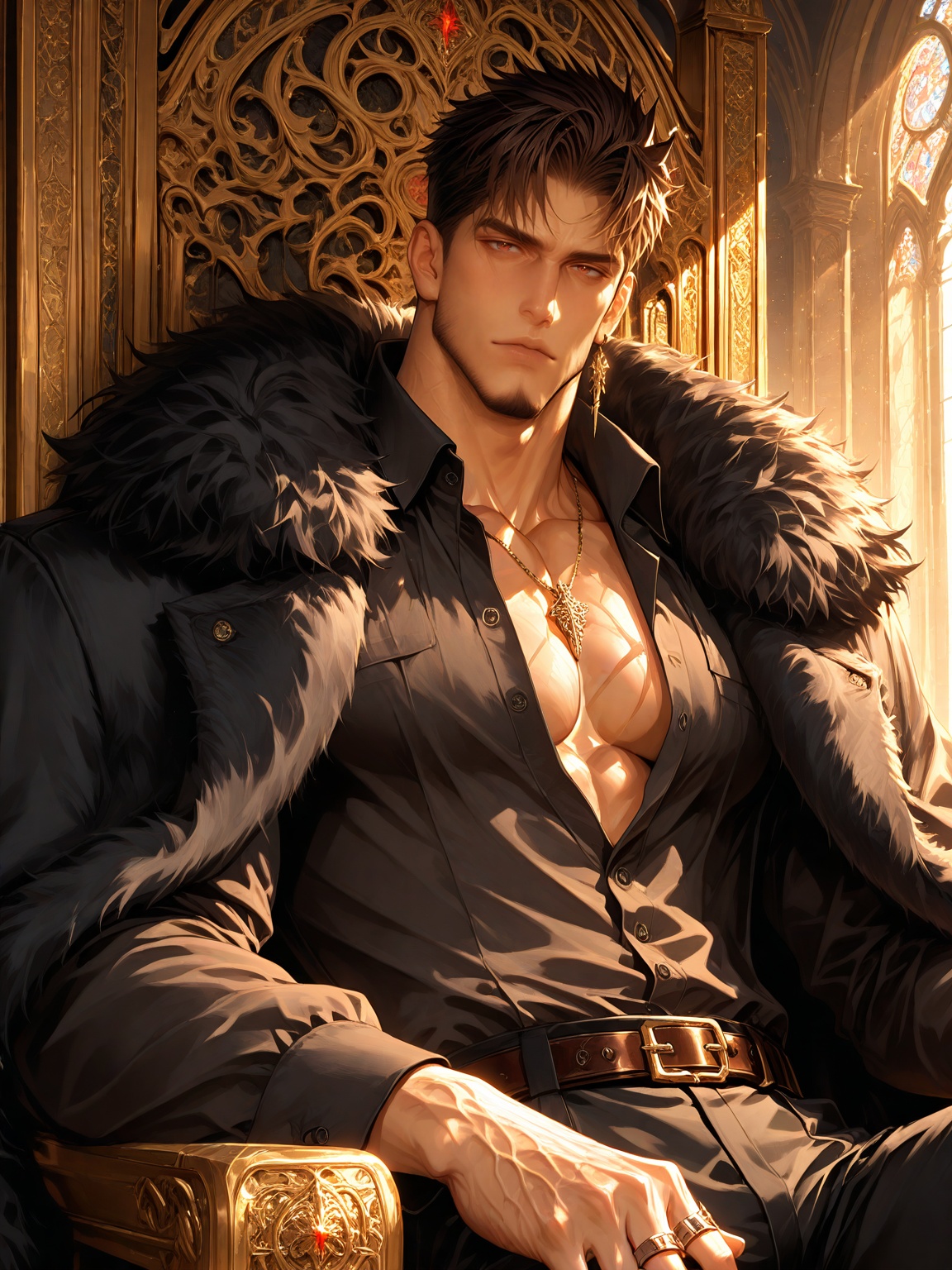 1boy,  male focus,  pectorals on Tensor.Art