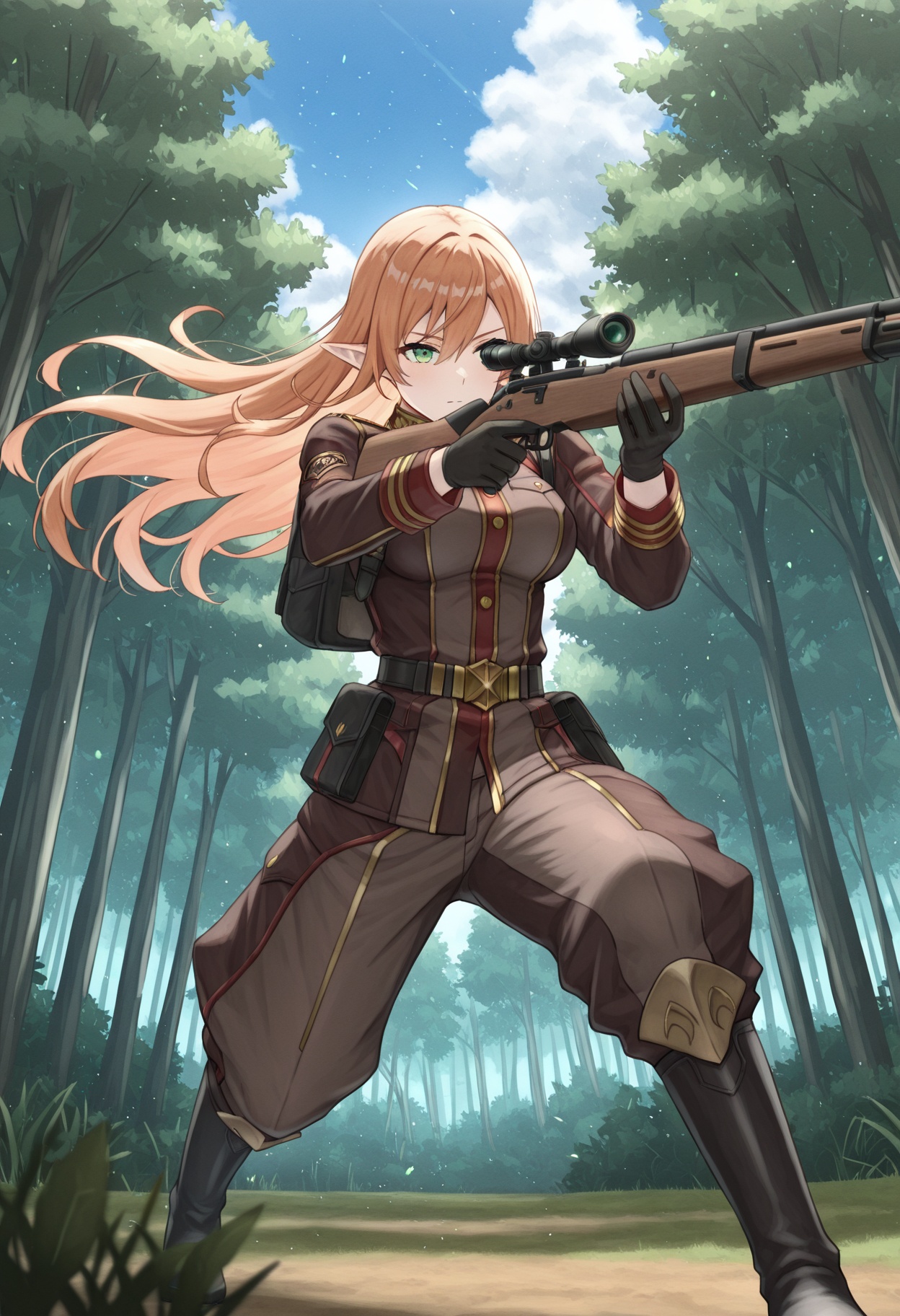 solo,  1girl,  pointed ears on Tensor.Art