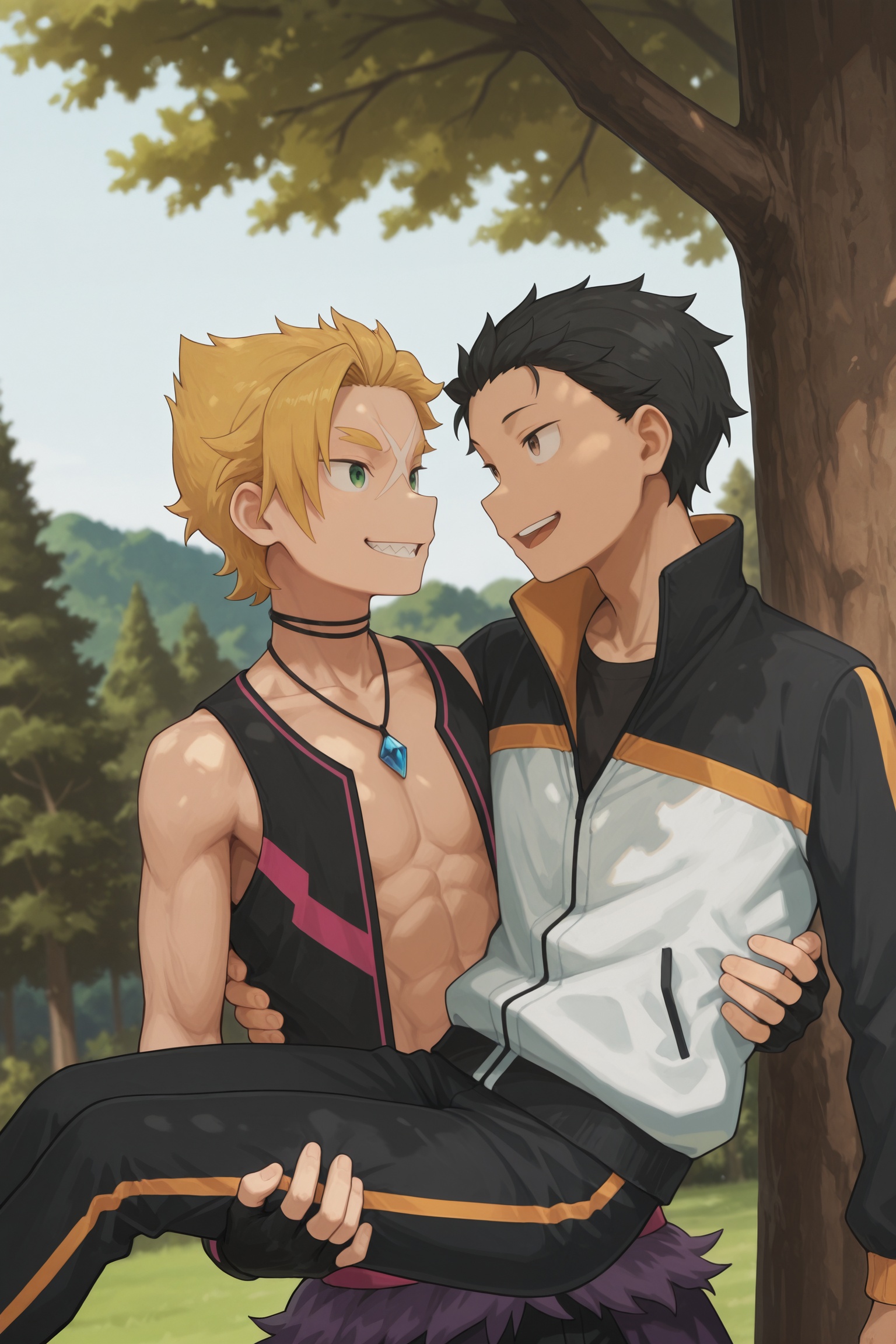 2boys,  male focus,  garfie1tinse1 on Tensor.Art