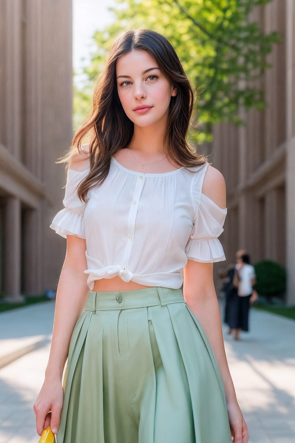 LivT_SoloTI_v1,  (In a stylish,  youthful outfit with trendy on Tensor.Art