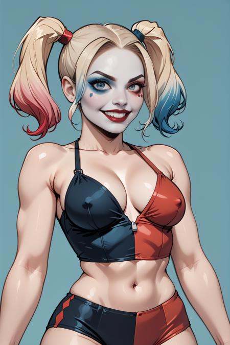 DC_Comics_Harley_QuinnBREAK ,  loose clothing,  covered nipples on Tensor.Art