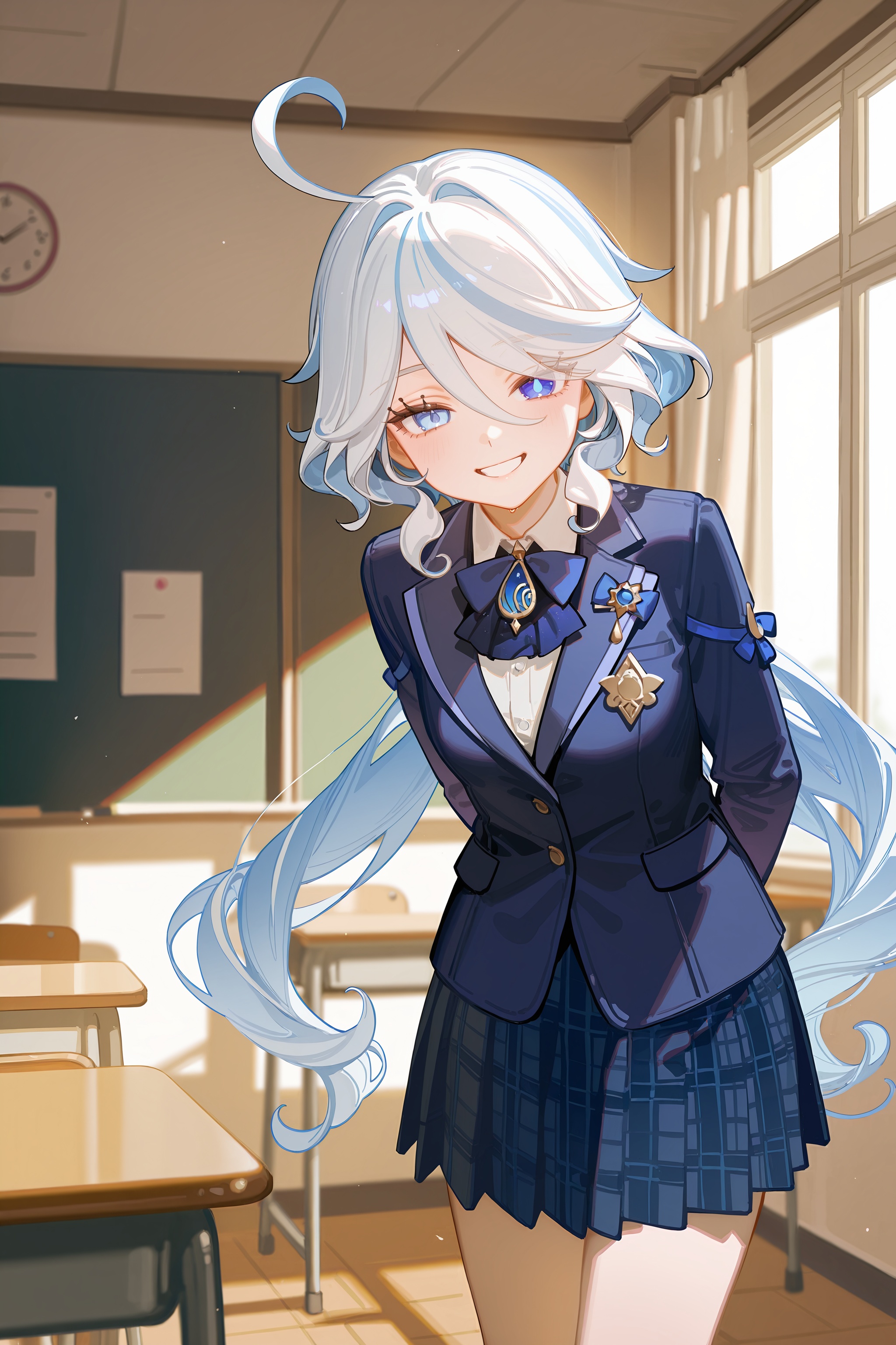 1girl,  furina \(genshin impact\),  heterochromia on Tensor.Art