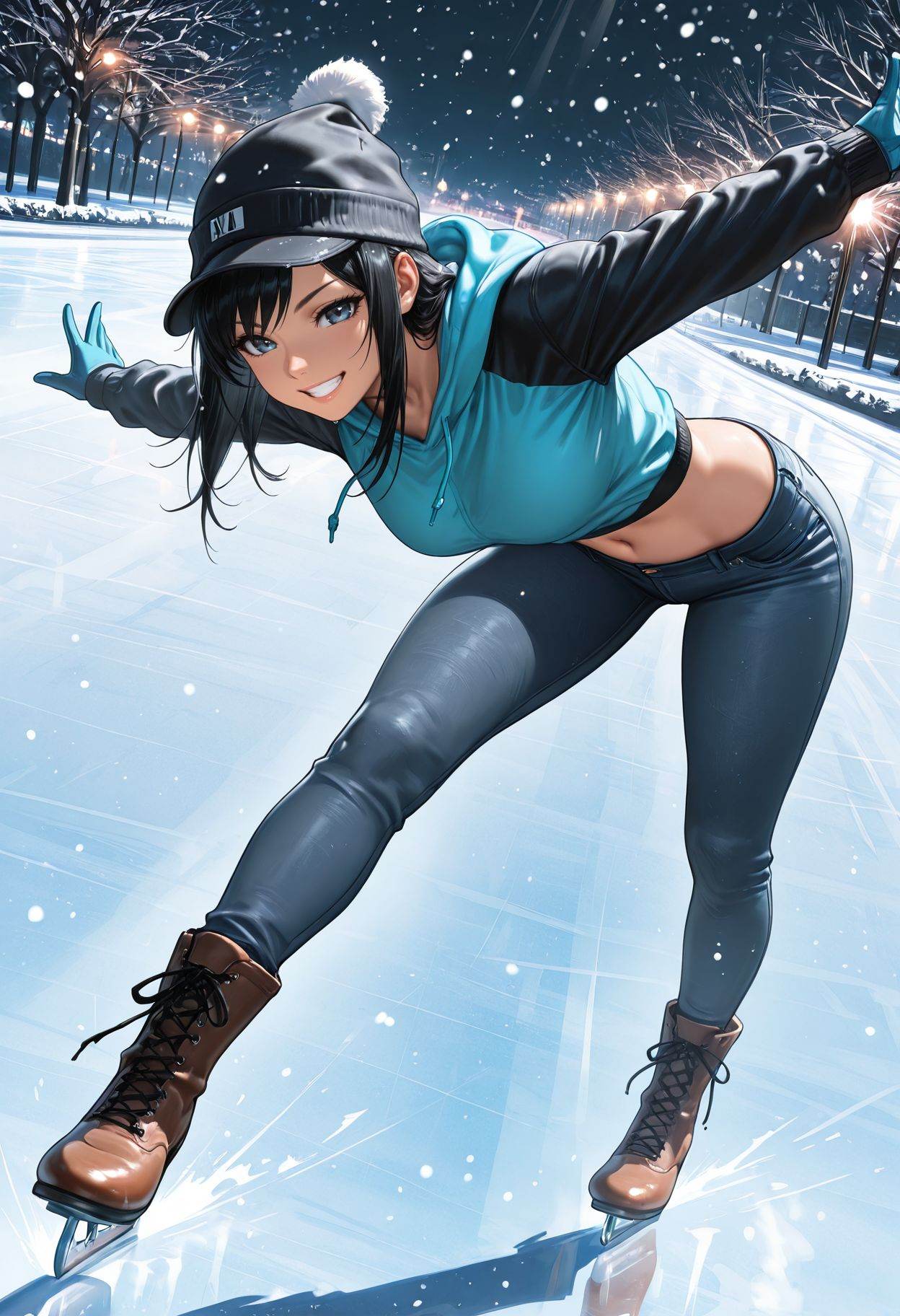 Smooth Quality - Illustrious,  1girl,  black hair on Tensor.Art