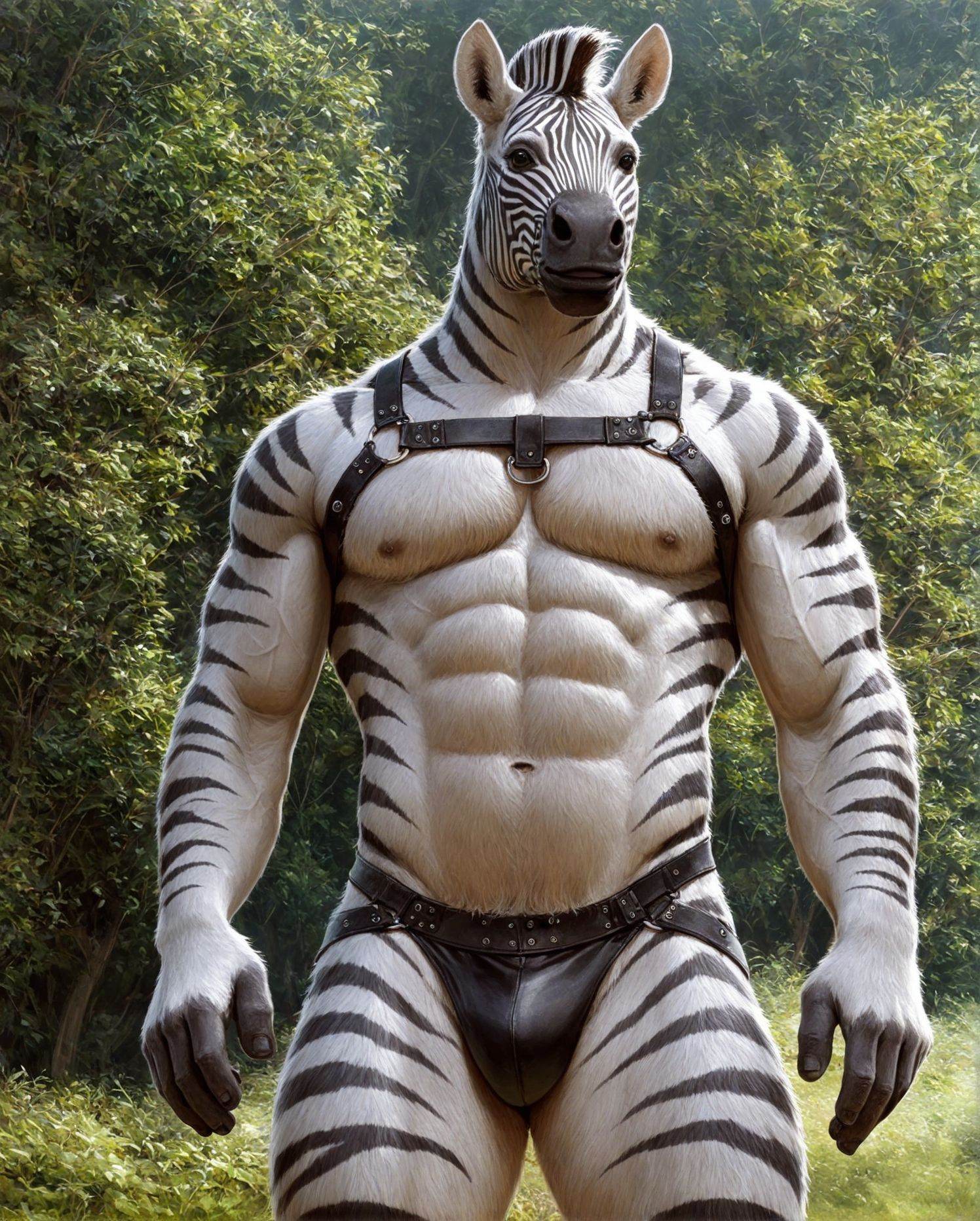 anthro,  zebra,  male on Tensor.Art