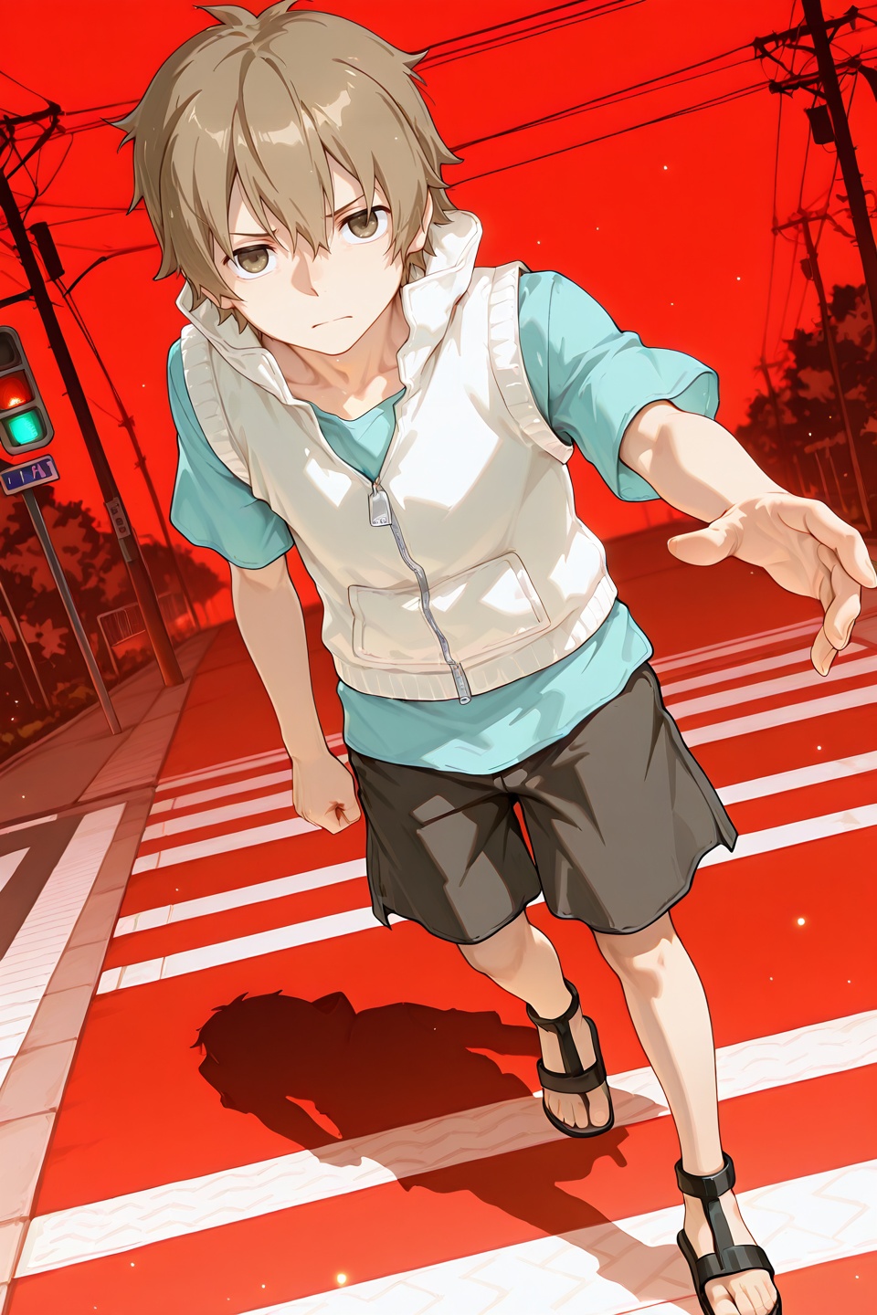 Hibiya_KP,  from above,  dutch angle on Tensor.Art