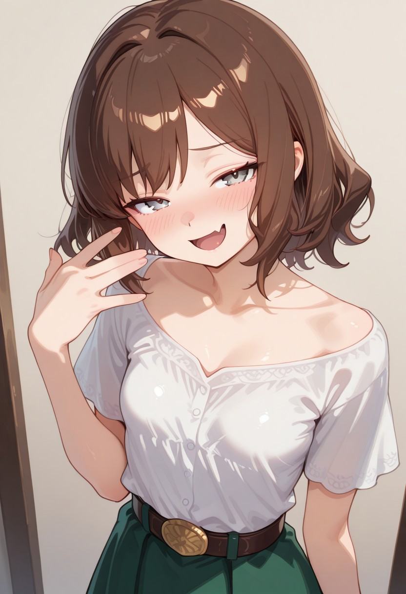 mesugaki,  smirk,  opened mouth on Tensor.Art