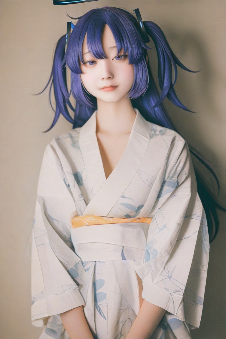 1girl,  kimono,  yuuka \(blue archive\) on Tensor.Art