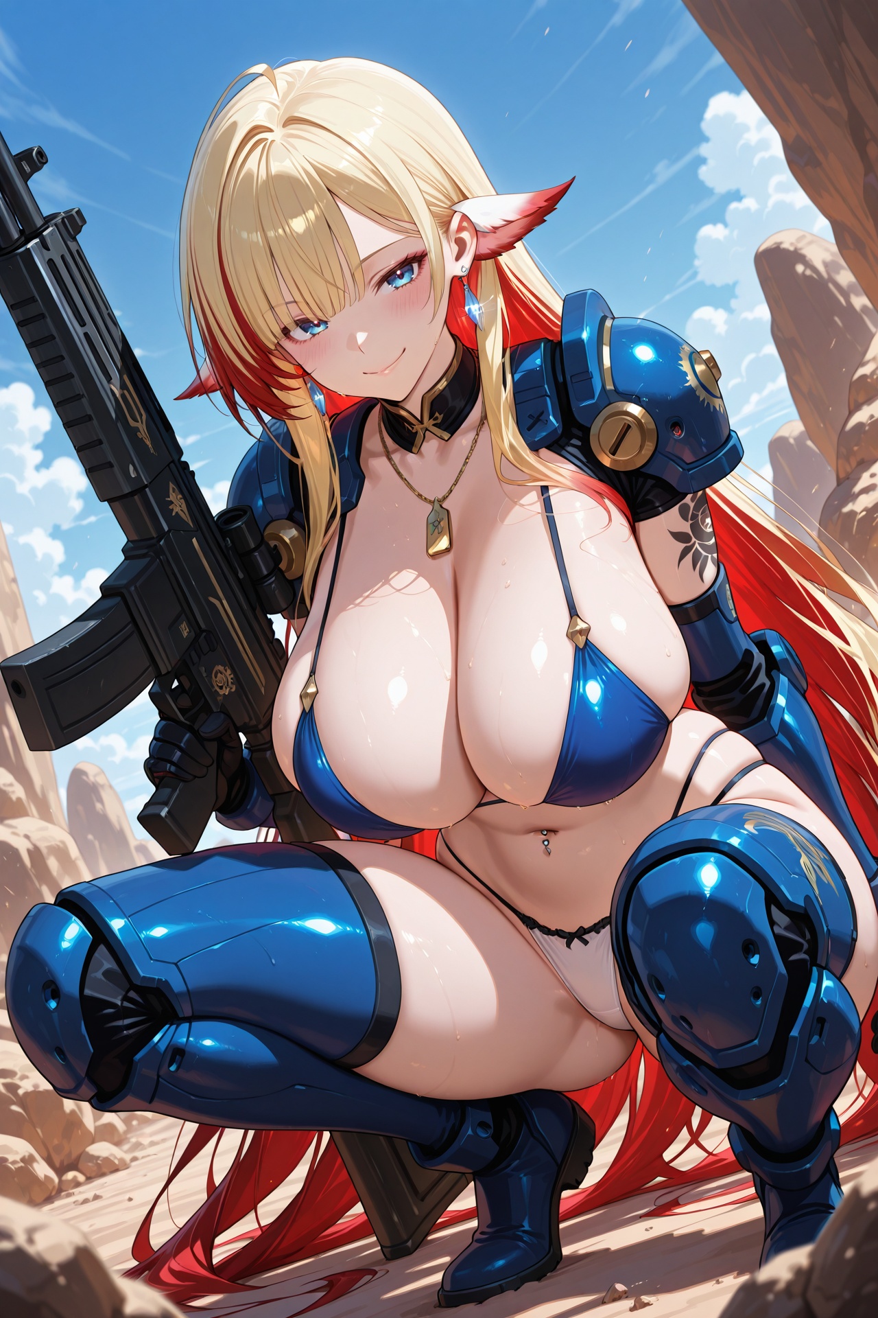 a stunning oriental female space pirate,  wearing silver earrings,  necklaces on Tensor.Art