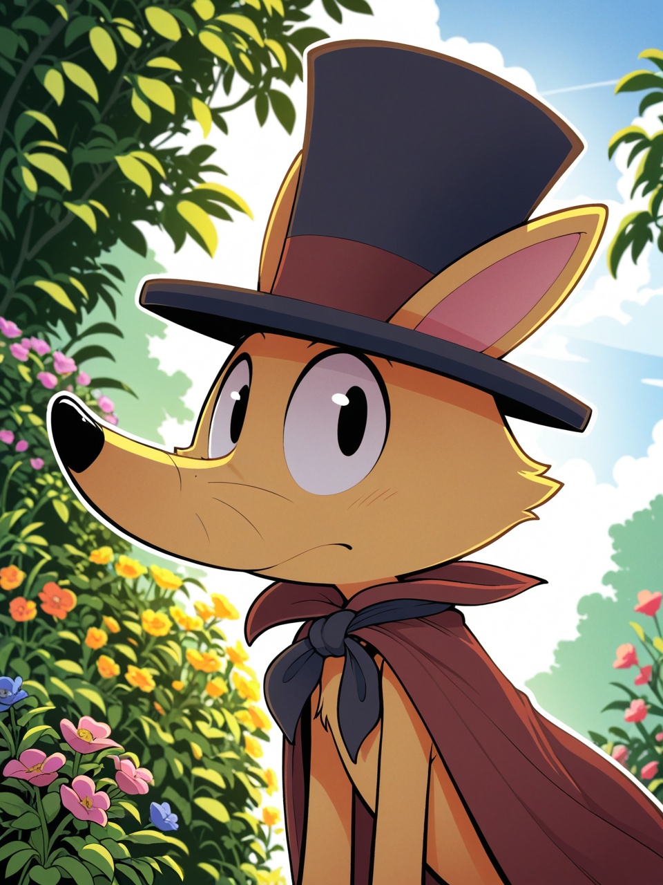 solo,  zorori,  half-length portrait on Tensor.Art