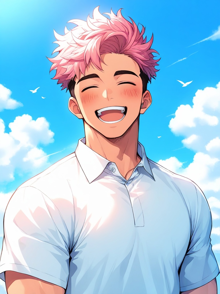 solo,  blush,  smile on Tensor.Art