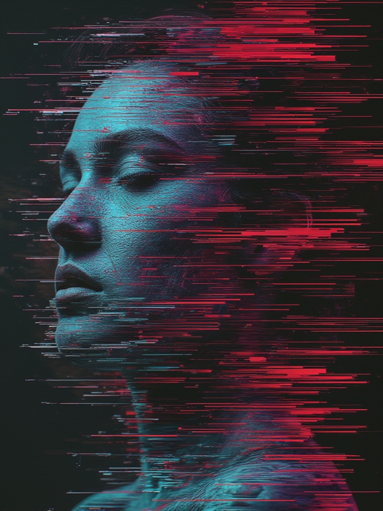 an absurdly evil digital glitch,  blending shape and reality. gl1tchc0re on Tensor.Art