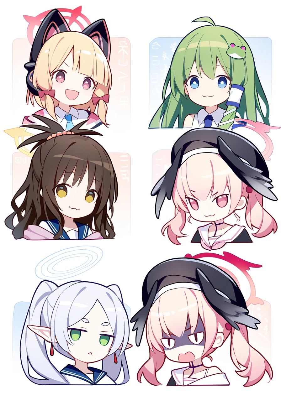 5girls,  multiple girls,  kochiya sanae on Tensor.Art
