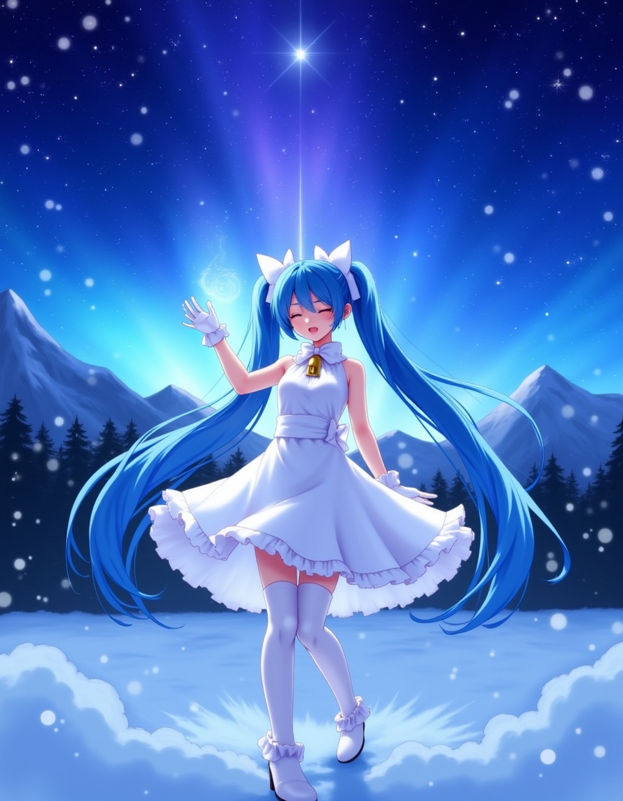 1girl,  aurora,  bare shoulders on Tensor.Art