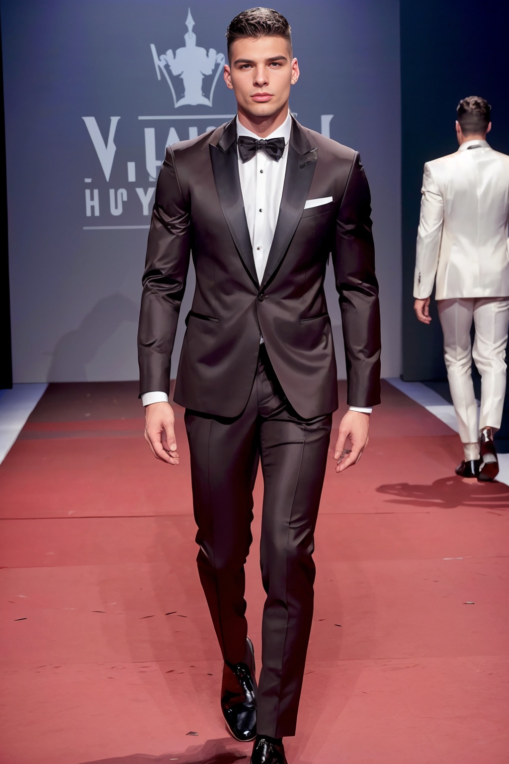 New York fashion house,  runway show,  walking the runway on Tensor.Art
