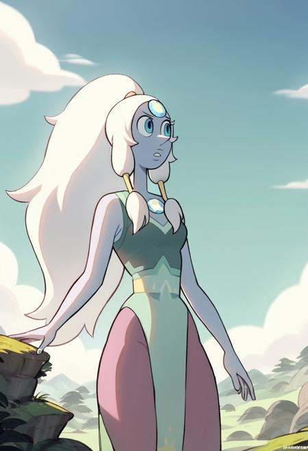 opal,  plump lips,  periwinkle skin on Tensor.Art