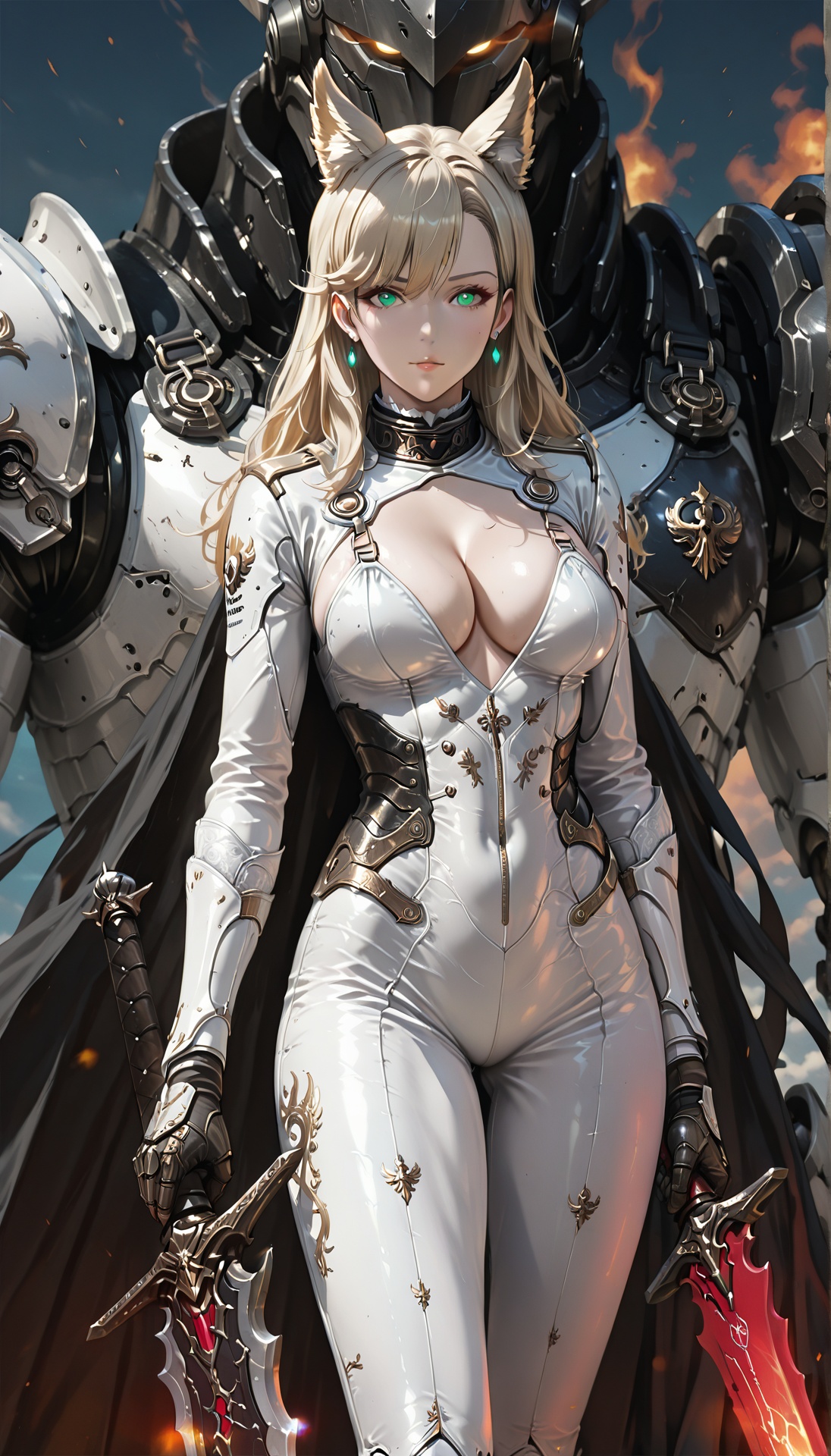 masterpieces,  holding sliver sword,  robot on Tensor.Art
