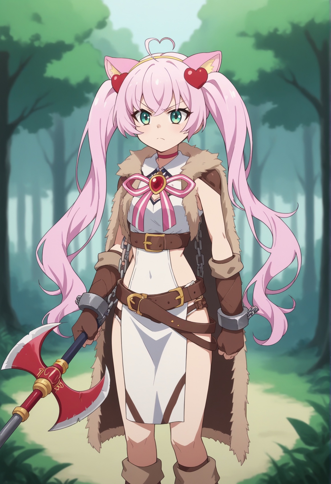 1girl,  pink hair,  long hair on Tensor.Art