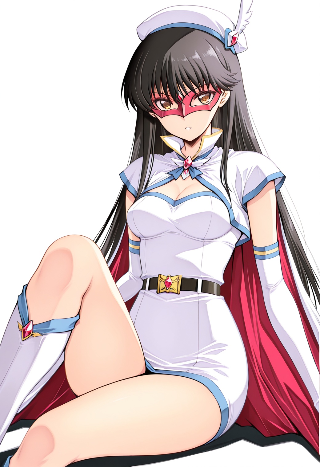 black hair,  long hair,  medium breasts on Tensor.Art