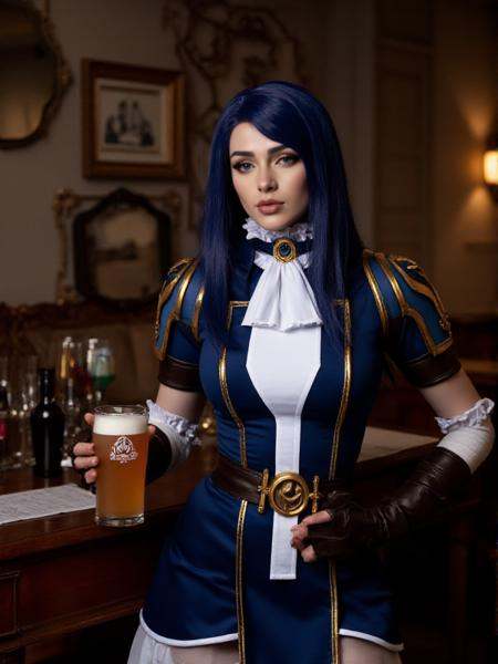 caitlyn kiramman,  long hair,  blue hair on Tensor.Art