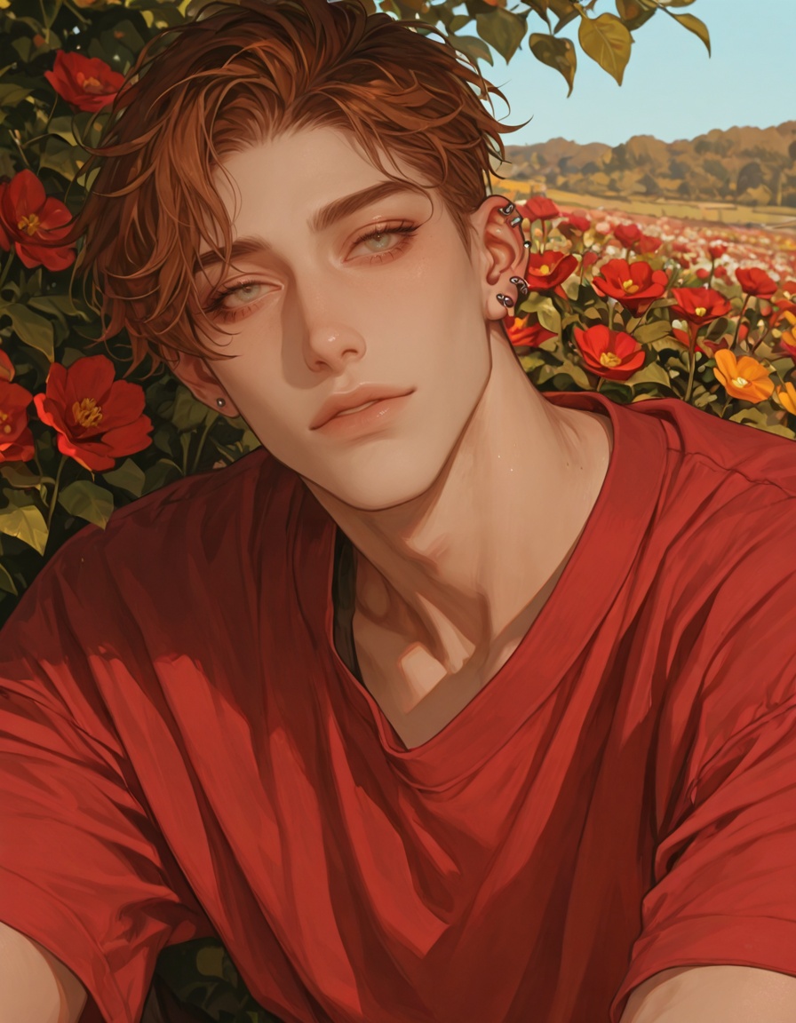 1boy,  brown hair,  looking at viewer on Tensor.Art