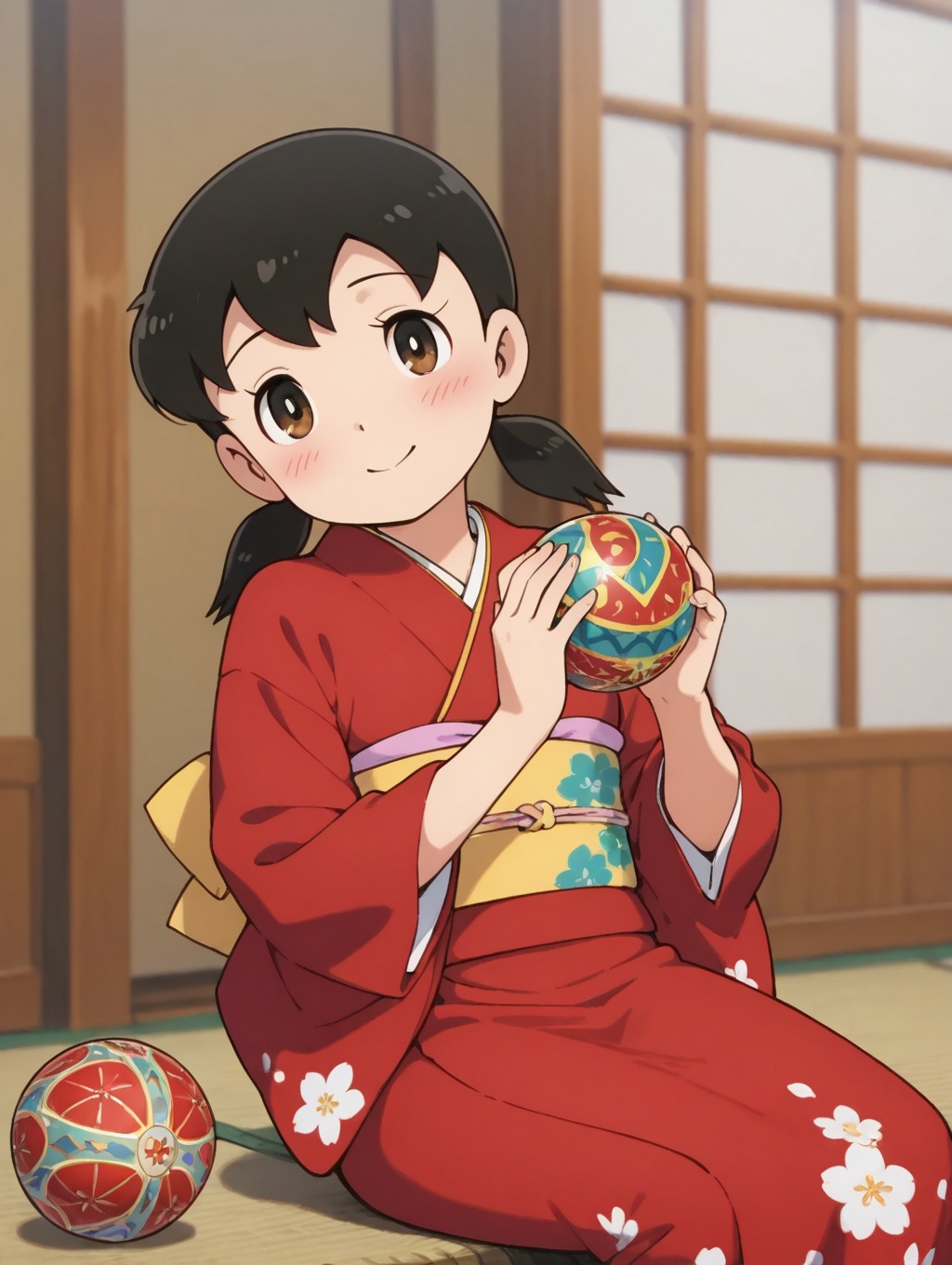 minamoto shizuka,  1girl,  japanese clothes on Tensor.Art