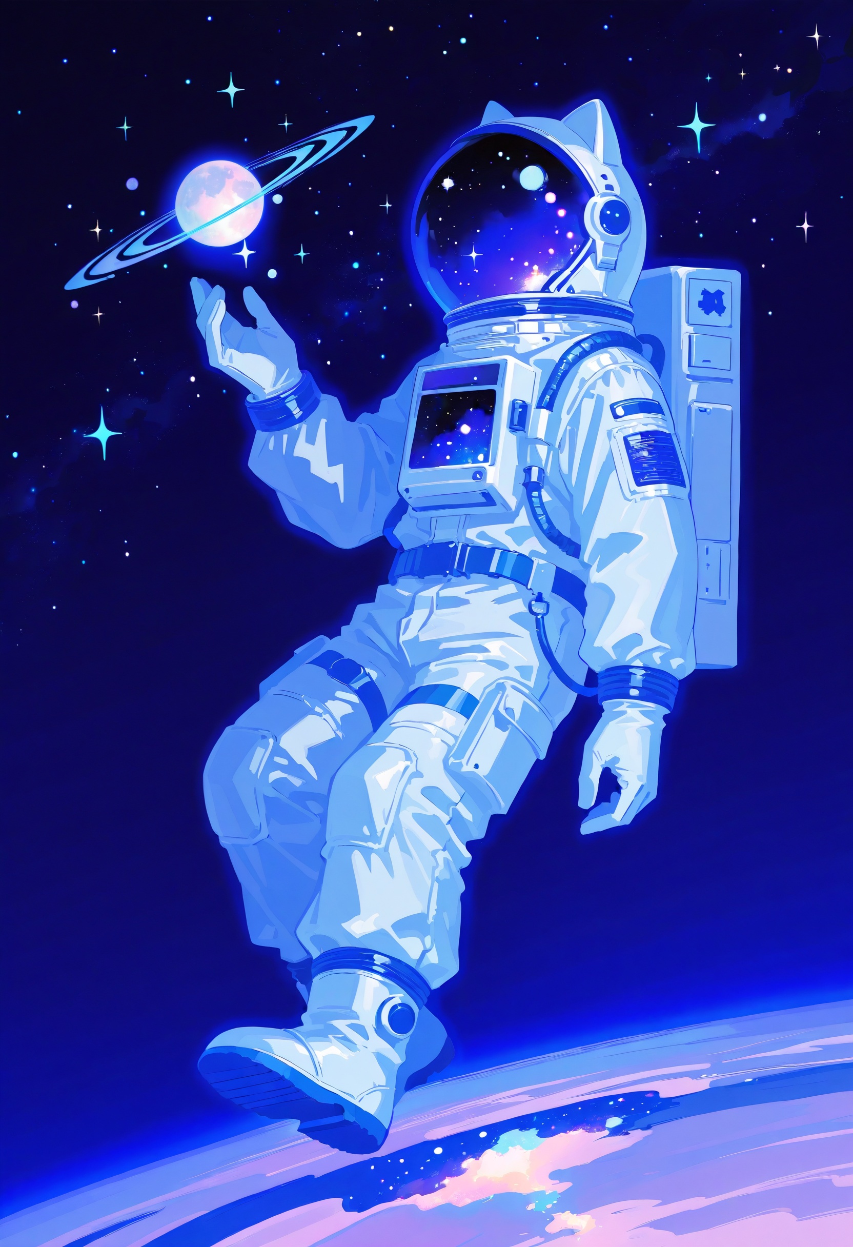 momosp,  astronaut,  galaxy on Tensor.Art