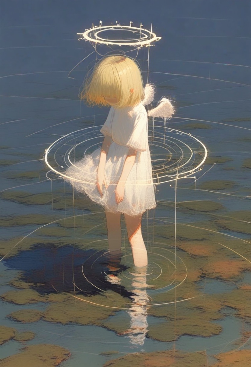 1girl,  solo,  halo on Tensor.Art