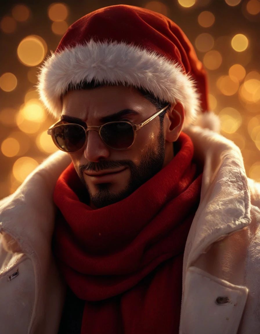 man,  yasuo \(league of legends\),  santa hat on Tensor.Art