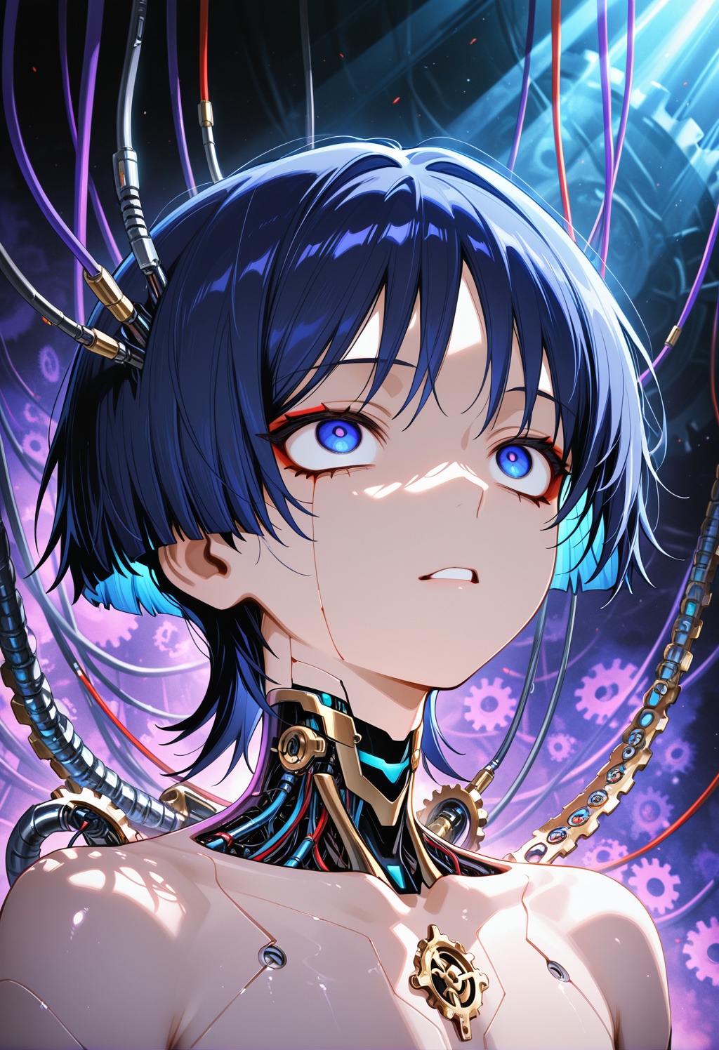 cybernetic robot 1boy,  solo,  scaramouche \(genshin impact\) on Tensor.Art