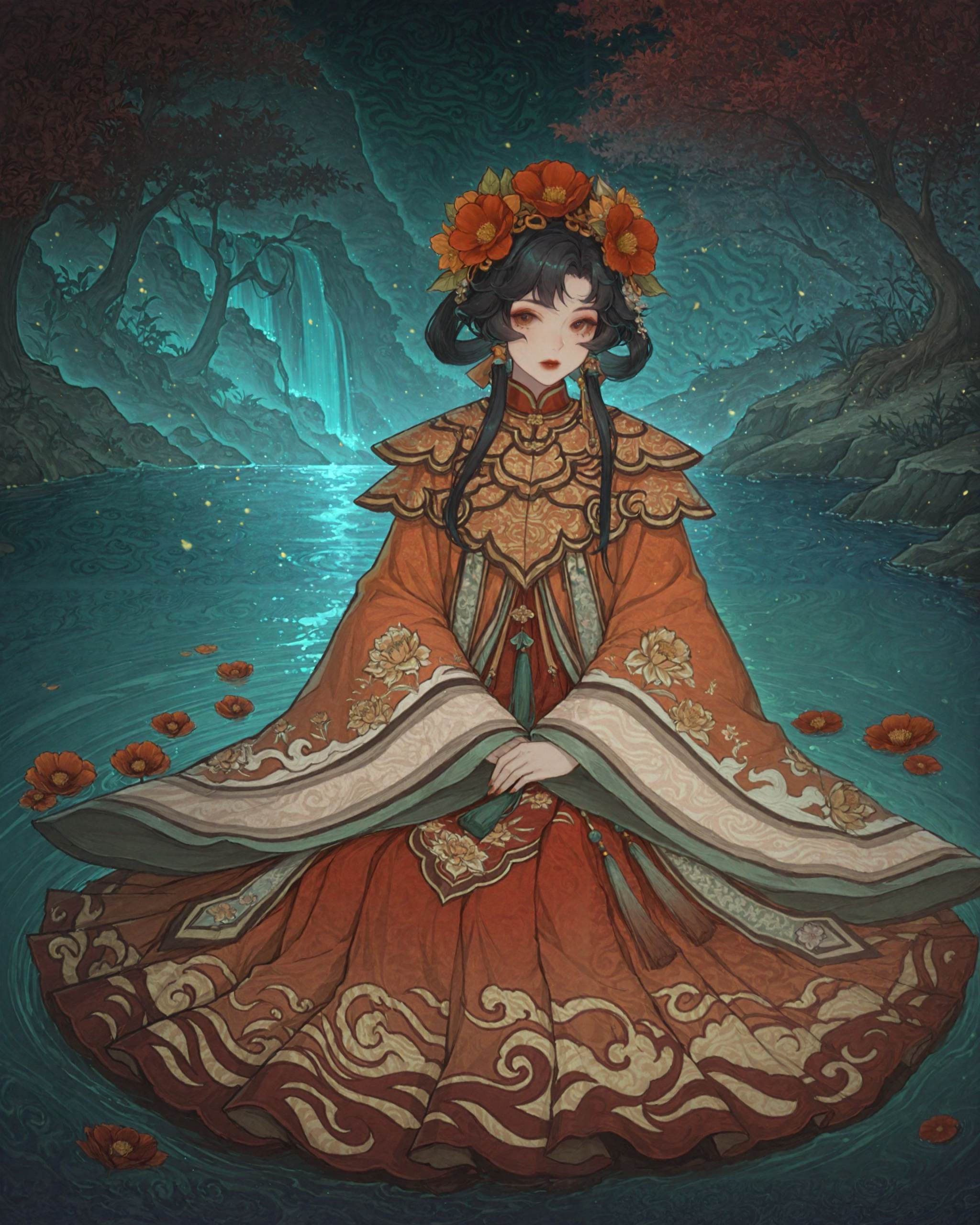 1girl,  yunjian,  black hair on Tensor.Art