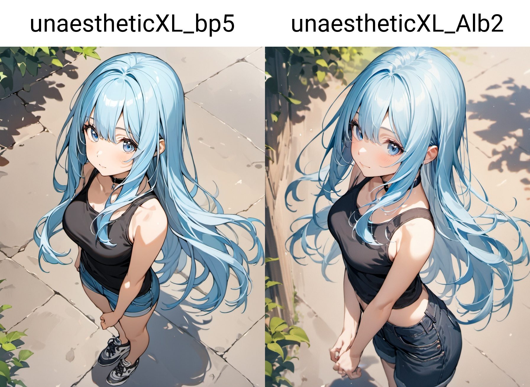 1girl,  solo,  light blue long hair on Tensor.Art