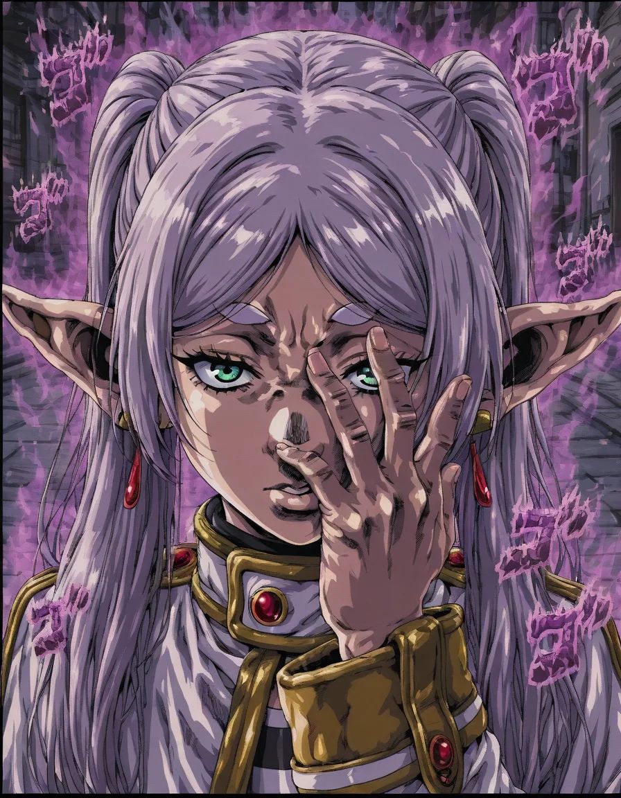 1girl,  frieren,  menacing \(jojo\) on Tensor.Art