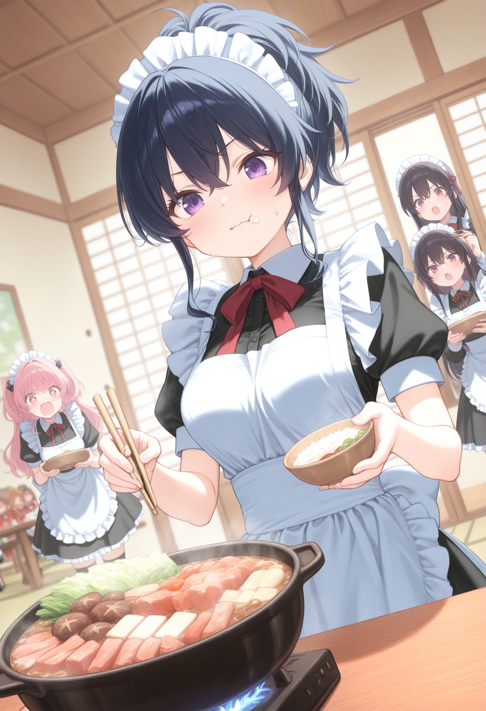 4girls,  (sho \(sho lwlw\):0.7),  multiple girls on Tensor.Art