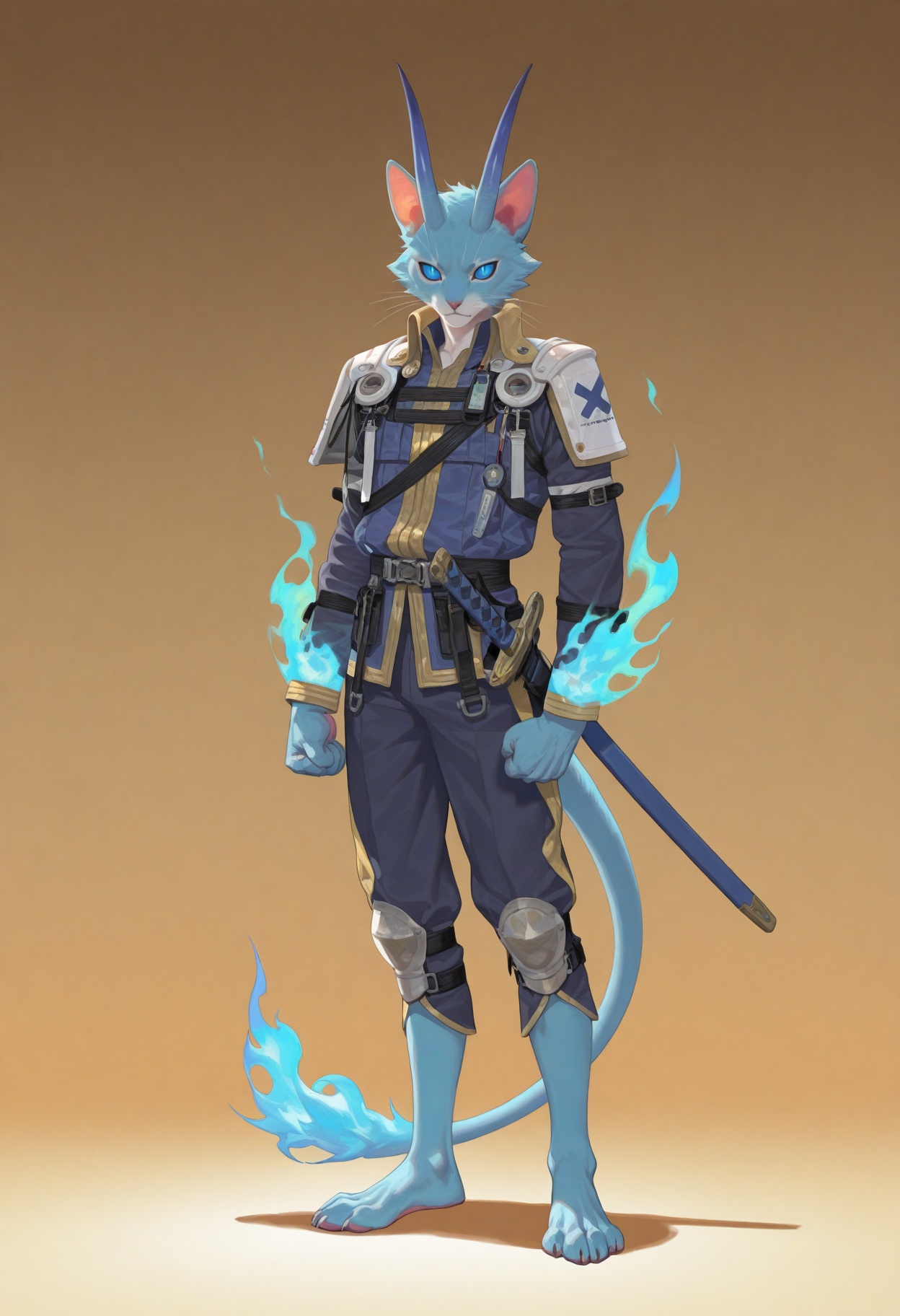 dr3amw3aver,  blue fire,  furry on Tensor.Art