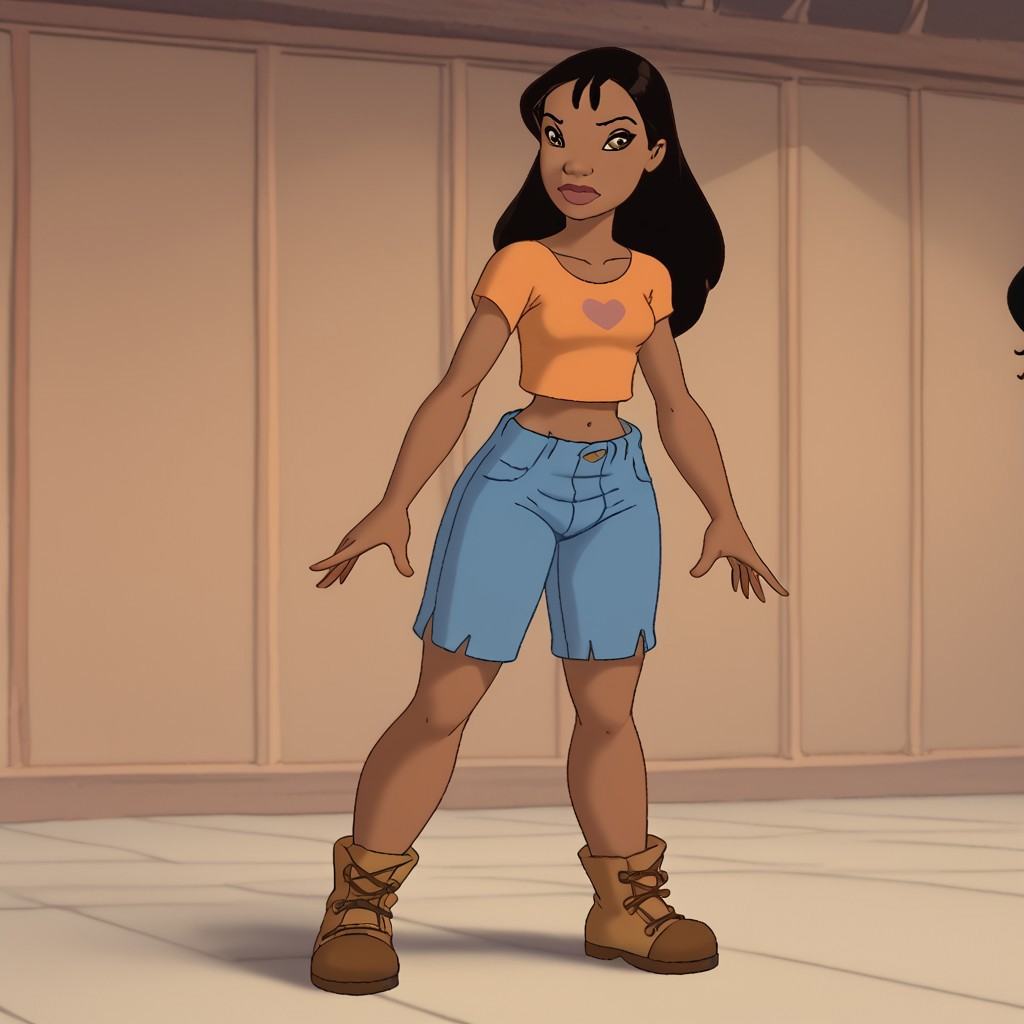n4niP,  dark-skinned female,  black hair on Tensor.Art