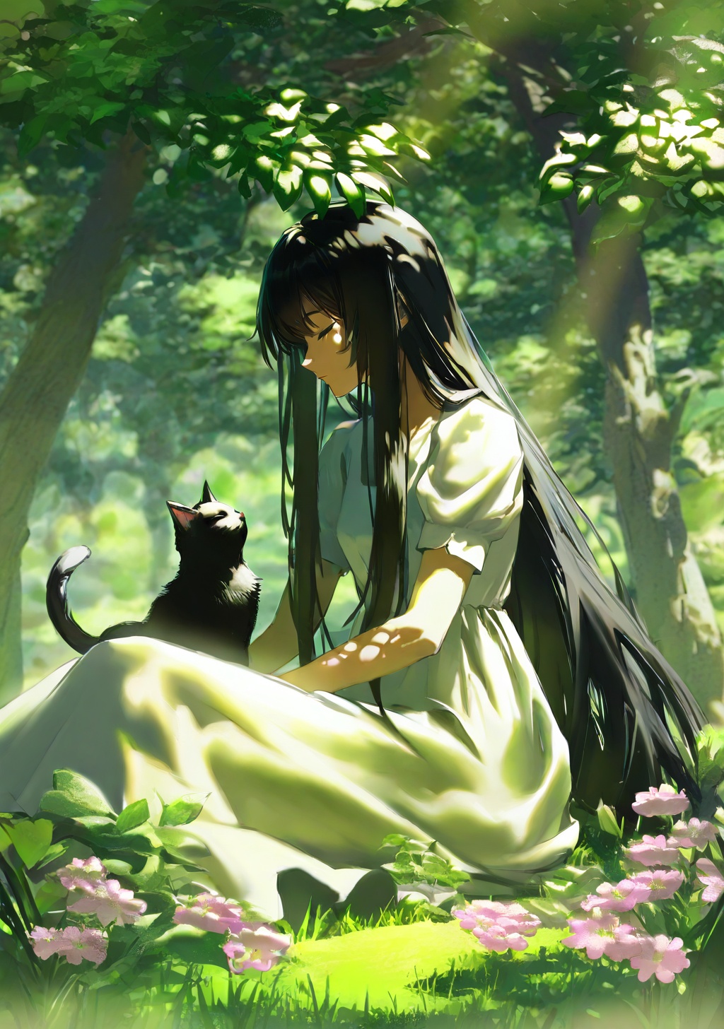 1girl,  long hair,  dress on Tensor.Art