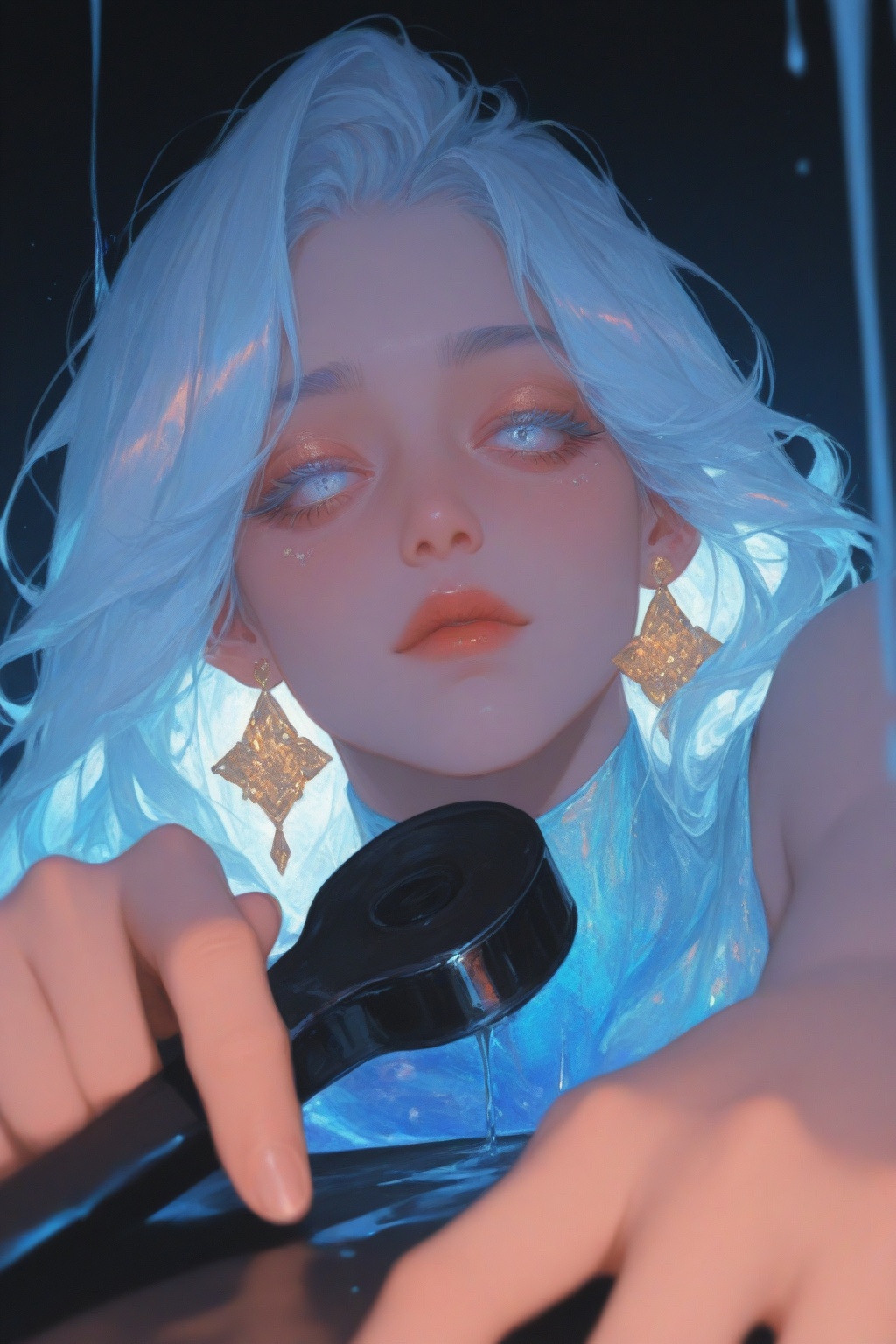 shiny skin,  shiny,  dynamic angle on Tensor.Art