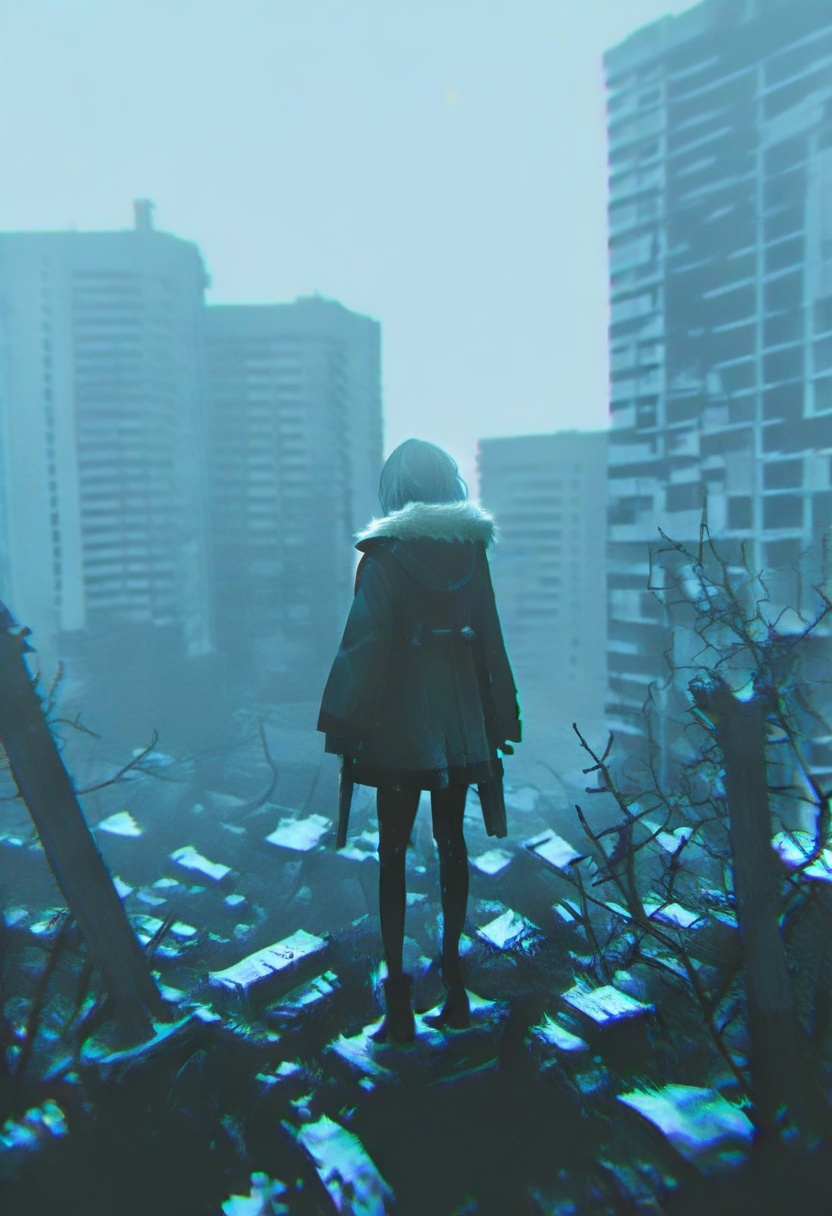 1girl,  ruins,  solo on Tensor.Art