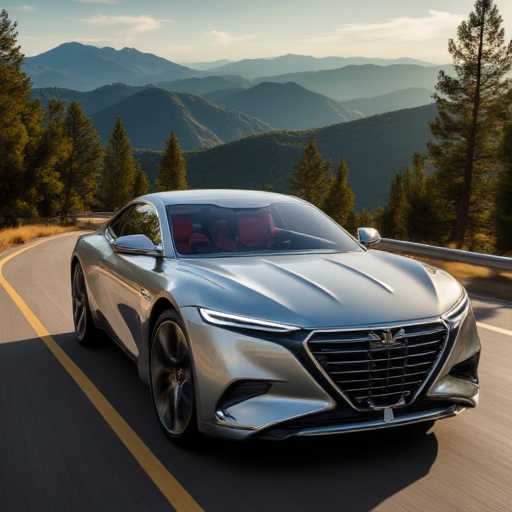 ccar2. This is a high-resolution photograph of a sleek,  positioned in the foreground,  and aerodynamic design with a smoo...