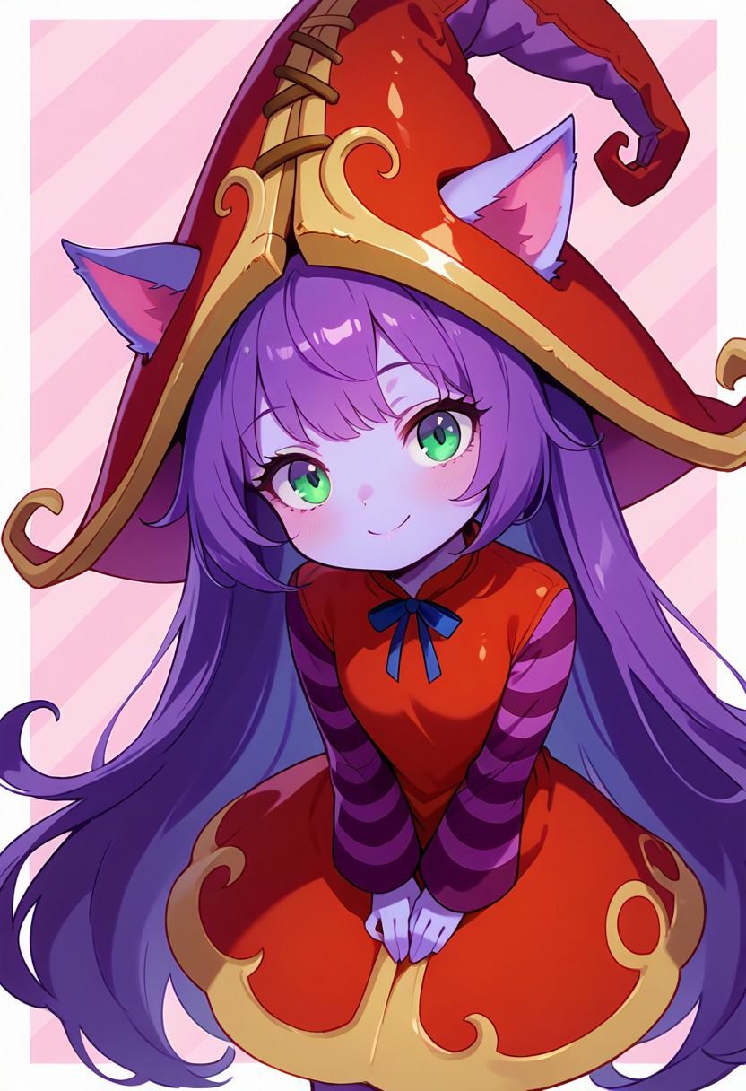 zzLulu,  long hair,  purple hair on Tensor.Art