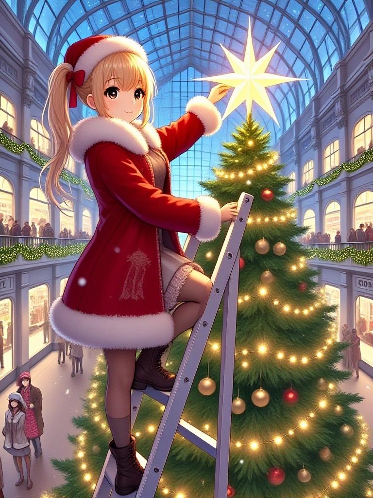 masterpiece,  best quality,  christmas tree with festive lights on Tensor.Art